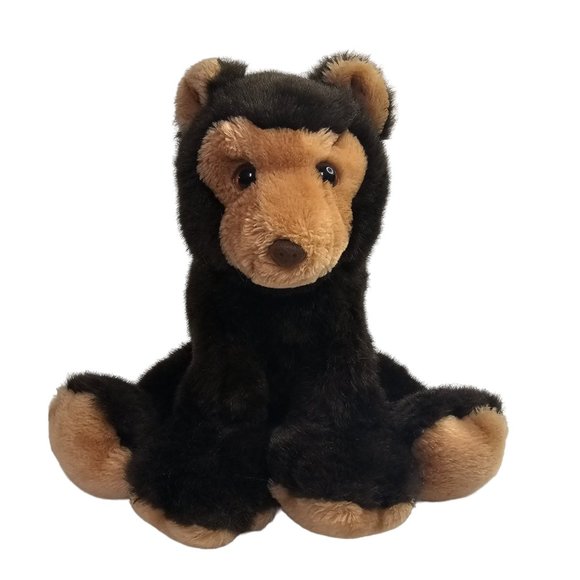 R. Dakin Brown Bear Plush Stuffed Animal Sitting Tan Face Vintage 1984 10" - Picture 1 of 9